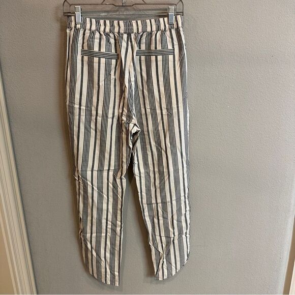 Marine Layer Allison Pant Blue Cream Striped Lightweight Pull On Pants Sz Small - Picture 5 of 10